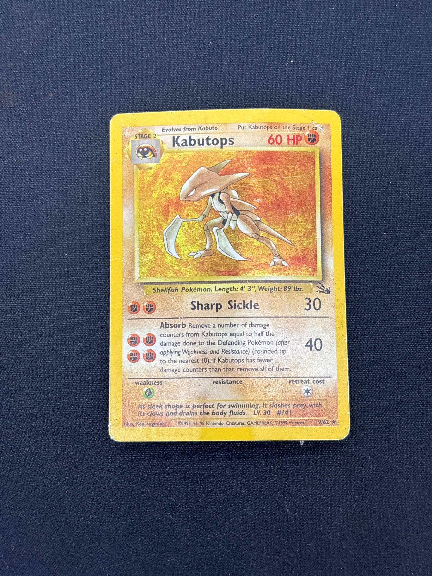 Auction Lot 155: Pokemon Cards Kabutops Holo Rare Fossil Conditions Vary