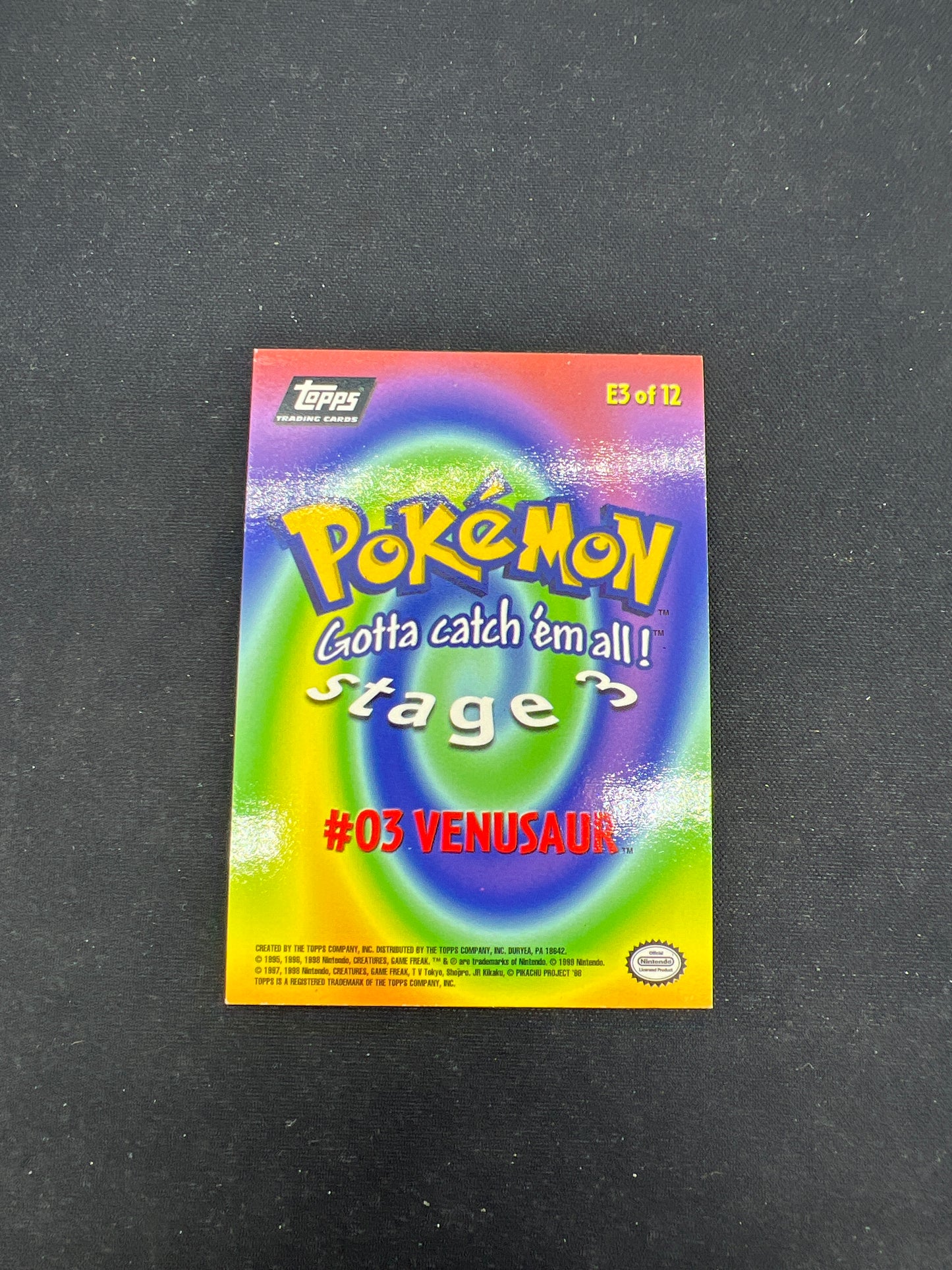 Auction Lot 68: Pokemon Topps Cards Venusaur Holo Conditions Vary