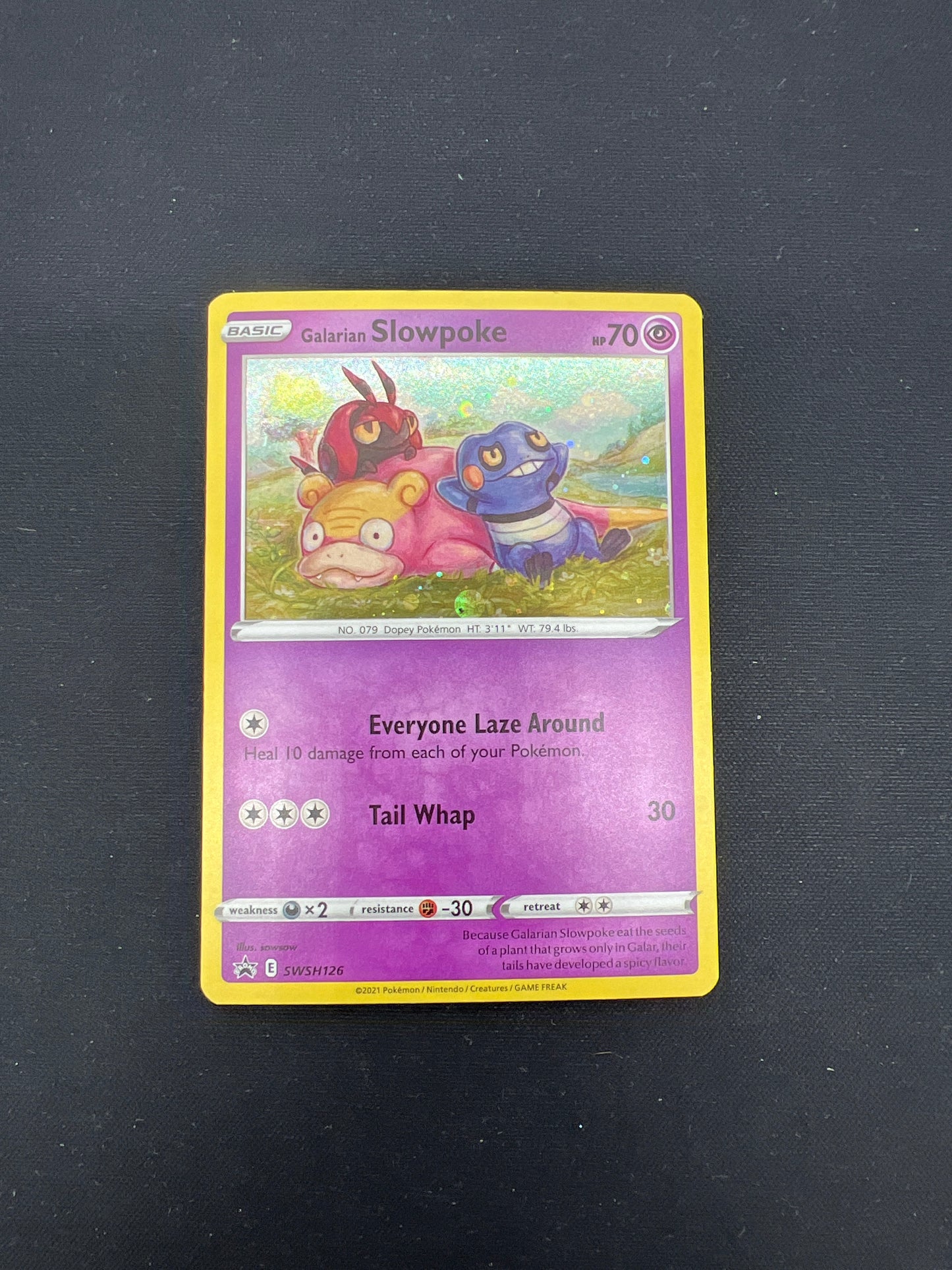 Auction Lot 65: Pokemon Cards Galarian Slowpoke Cosmo Holo Condition Vary