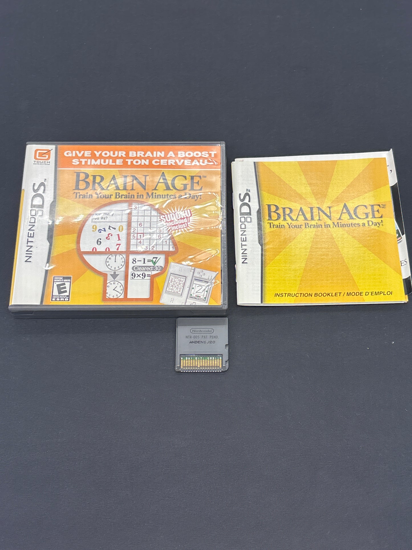 Auction Lot 172: Brain Age Video Game Nintendo DS CIB