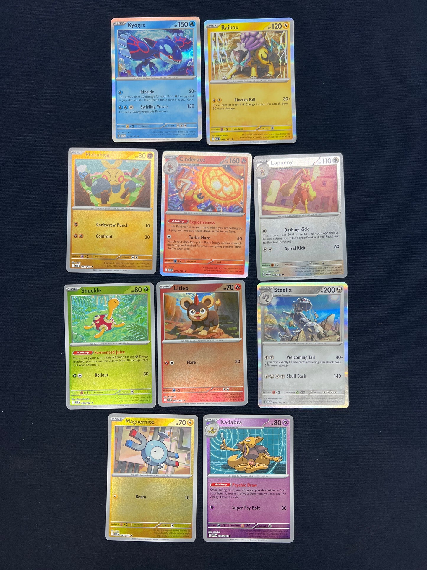 Auction Lot 212: Pokemon Cards Lot of 10 Assorted Reverse Holo Mega Evolutions Conditions Vary