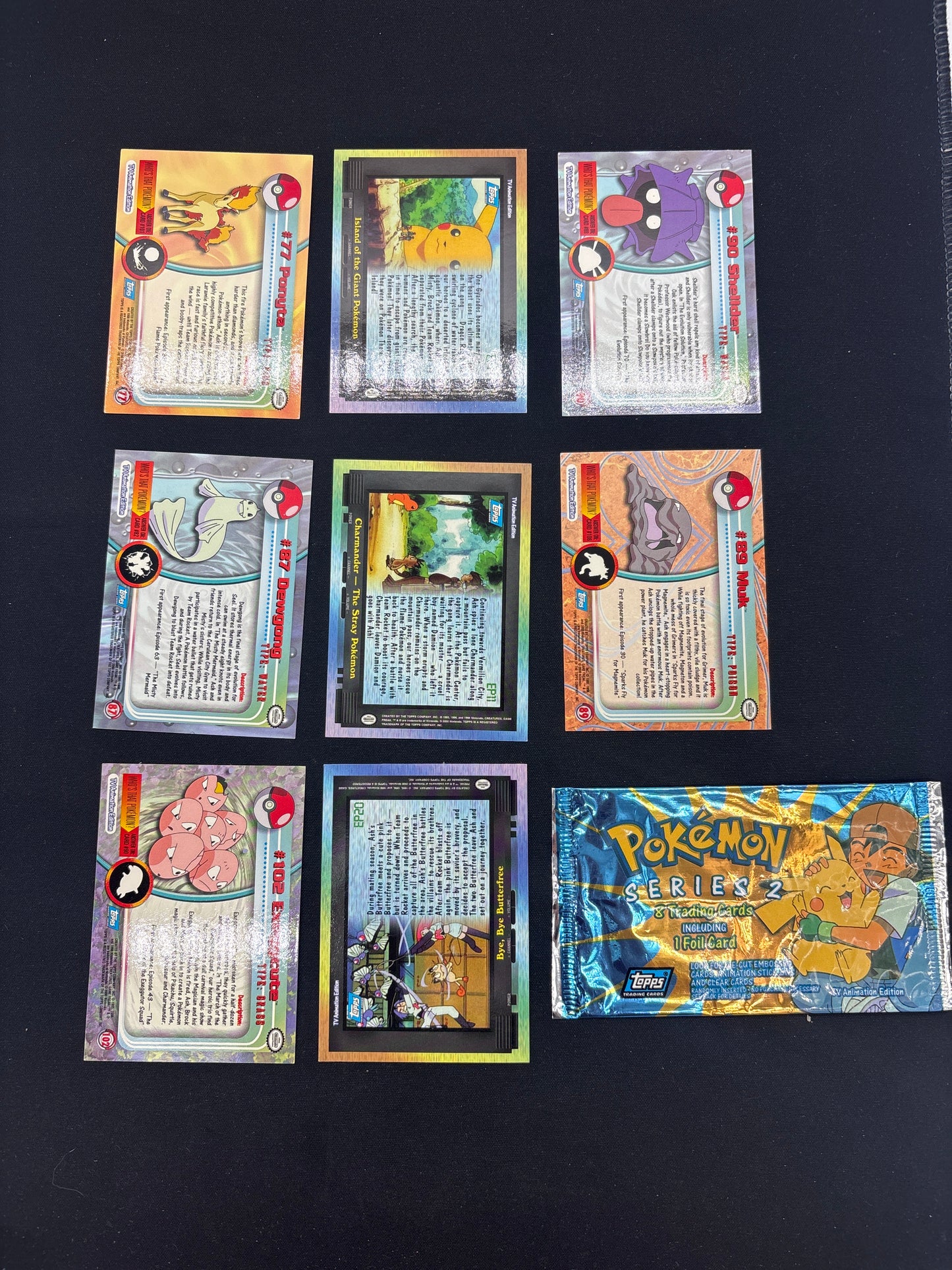 Auction Lot 227: Pokemon Cards Lot of 8 Topps 1999 Series 2 Conditions Vary