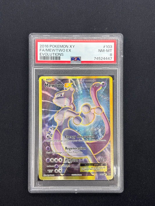 Auction Lot 37: PSA 8 Mewtwo EX #103 Pokemon XY Evolutions
