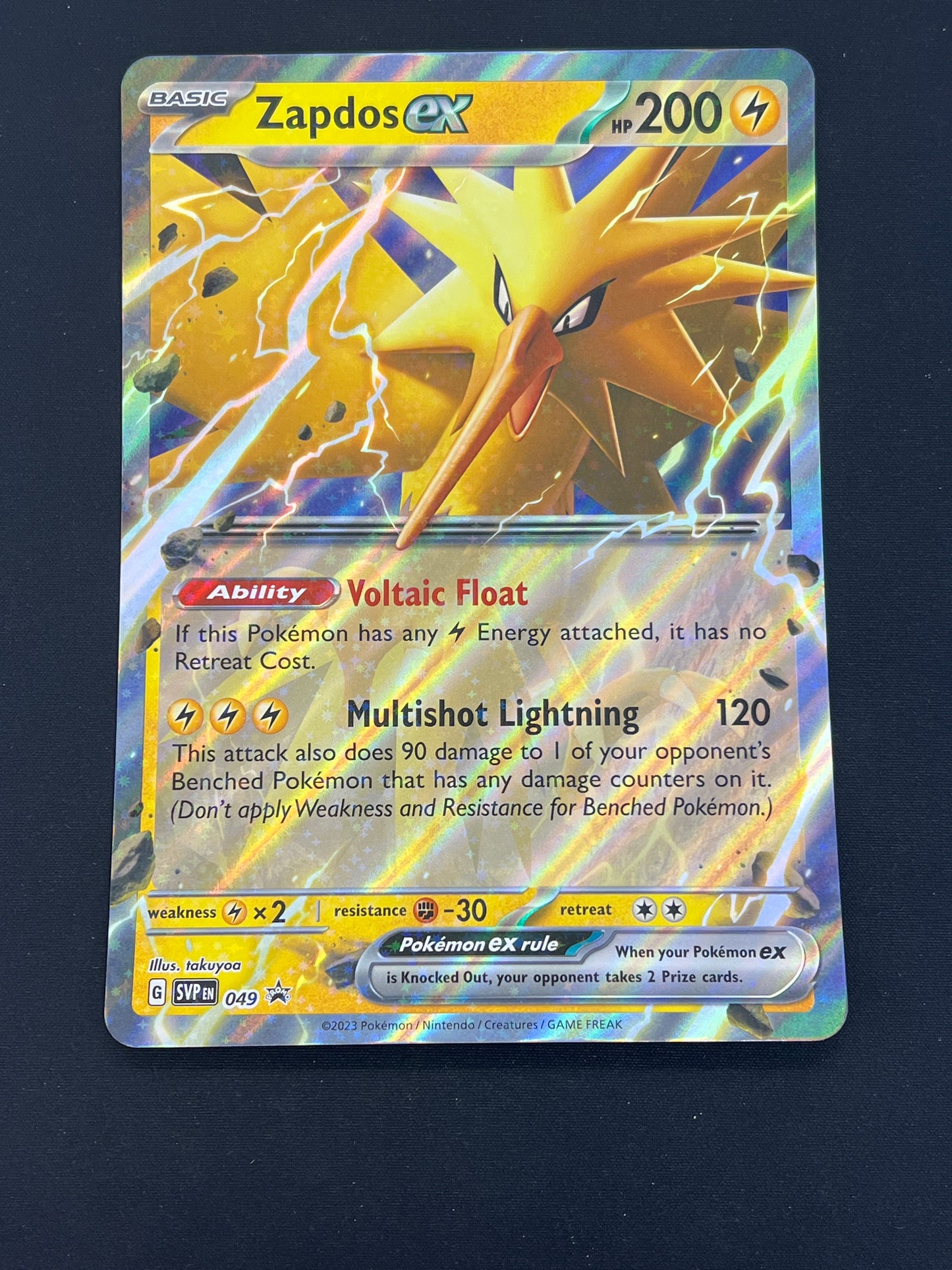 Auction Lot 123: Pokemon Cards Zapdos EX Jumbo Card Condition Vary