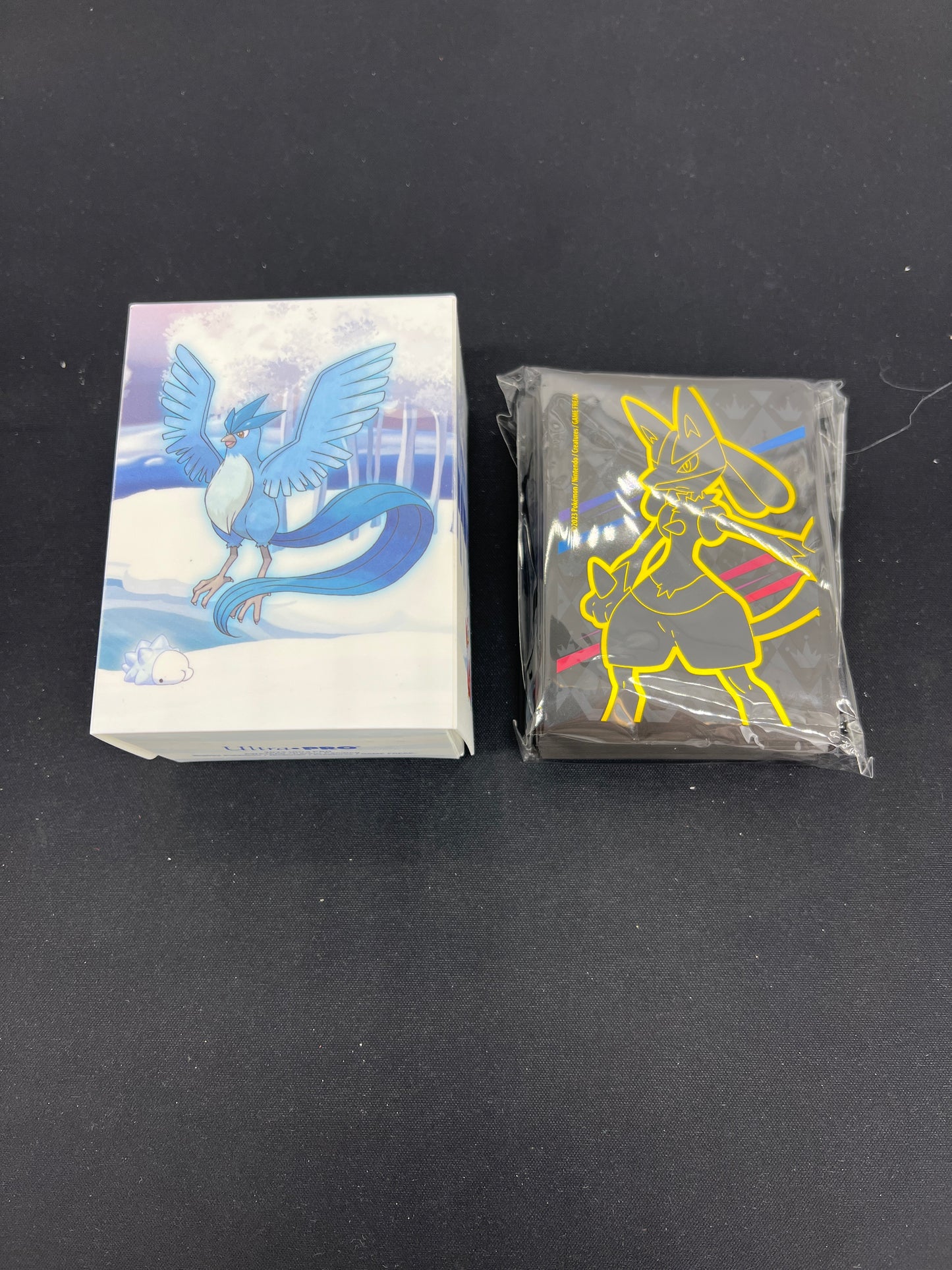 Auction Lot 206: Pokemon Articuno EMPTY Deck Box With Crown Zenith ETB Sleeves