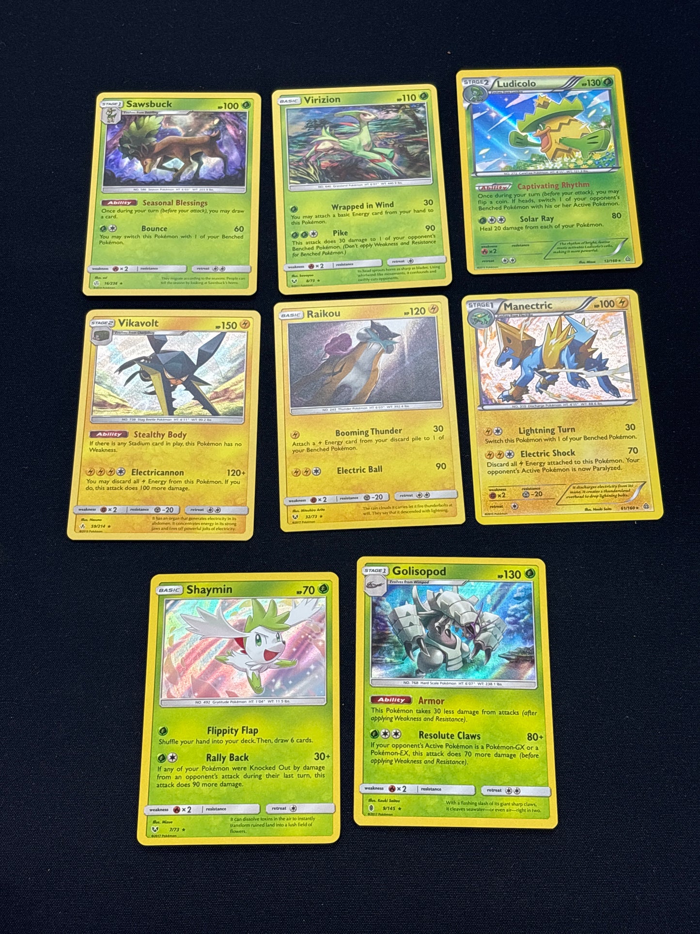 Auction Lot 262: Pokemon Cards Lot of 8 Assorted Holo Rares Conditions Vary