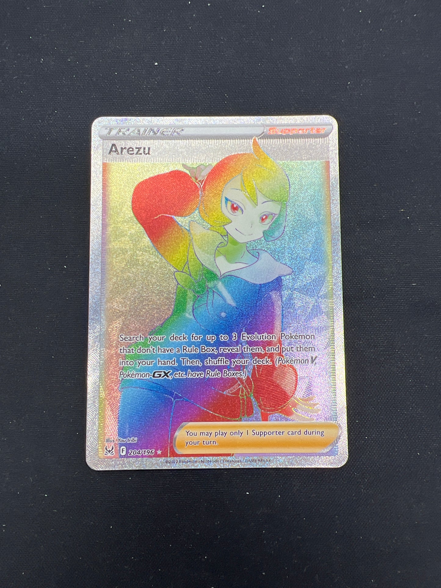 Auction Lot 168: Pokemon Cards Arezu Rainbow Trainer Full Art SWSH Lost Origins Conditions Vary