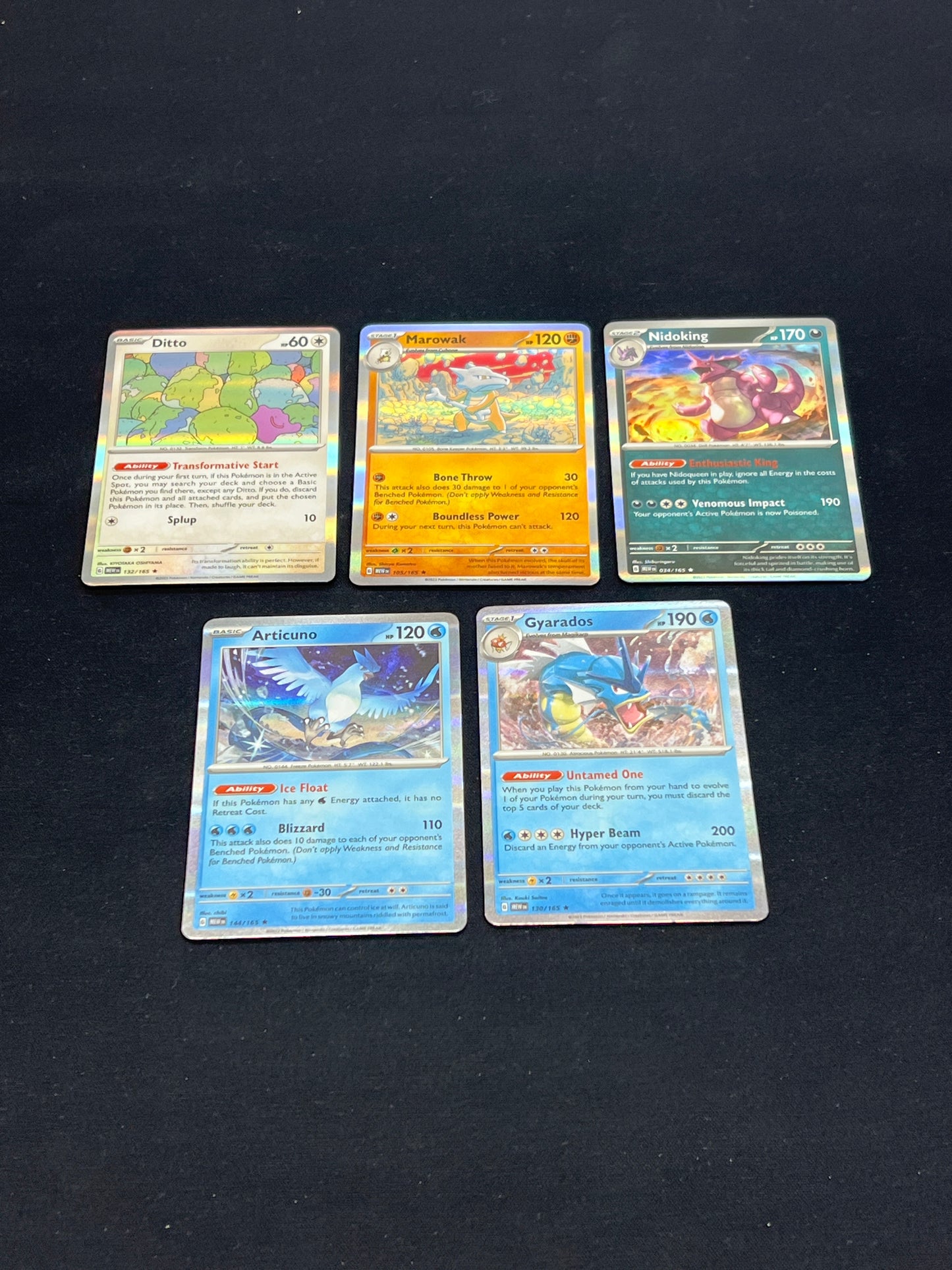 Auction Lot 314: Pokemon Cards Lot of 5 Holos 151 Conditions Vary