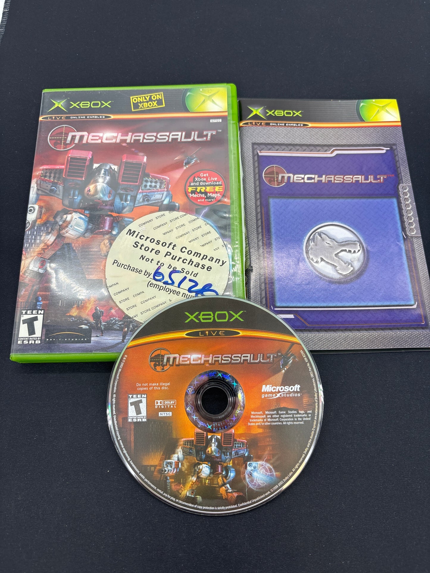 Auction Lot 103: XBOX Video Game MechAssault CIB