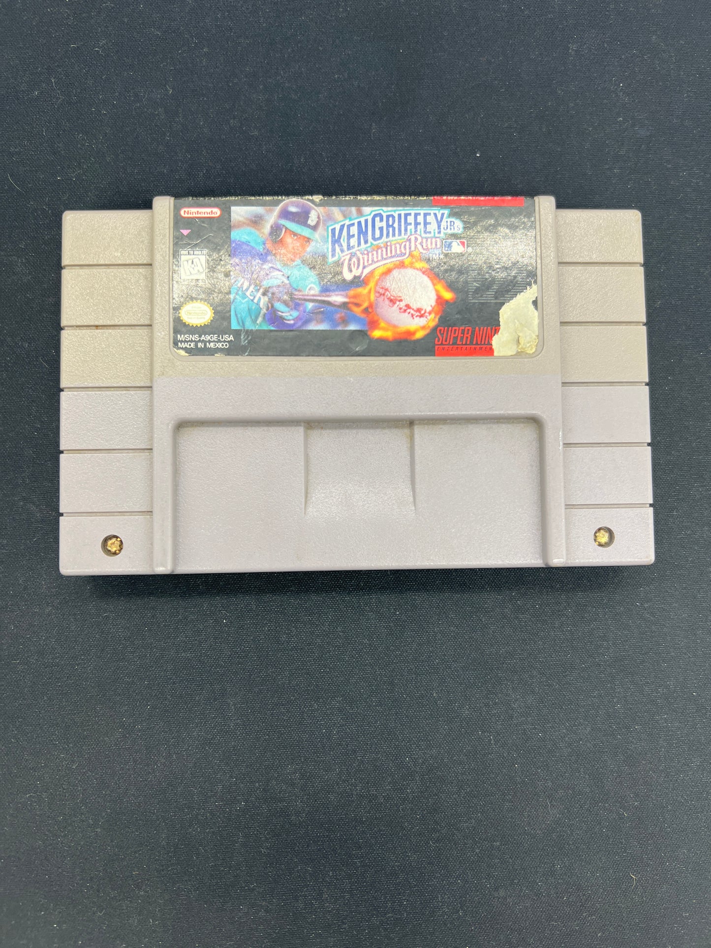Auction Lot 214: SNES Video Game Ken Griffey Jr. Winning Run Loose
