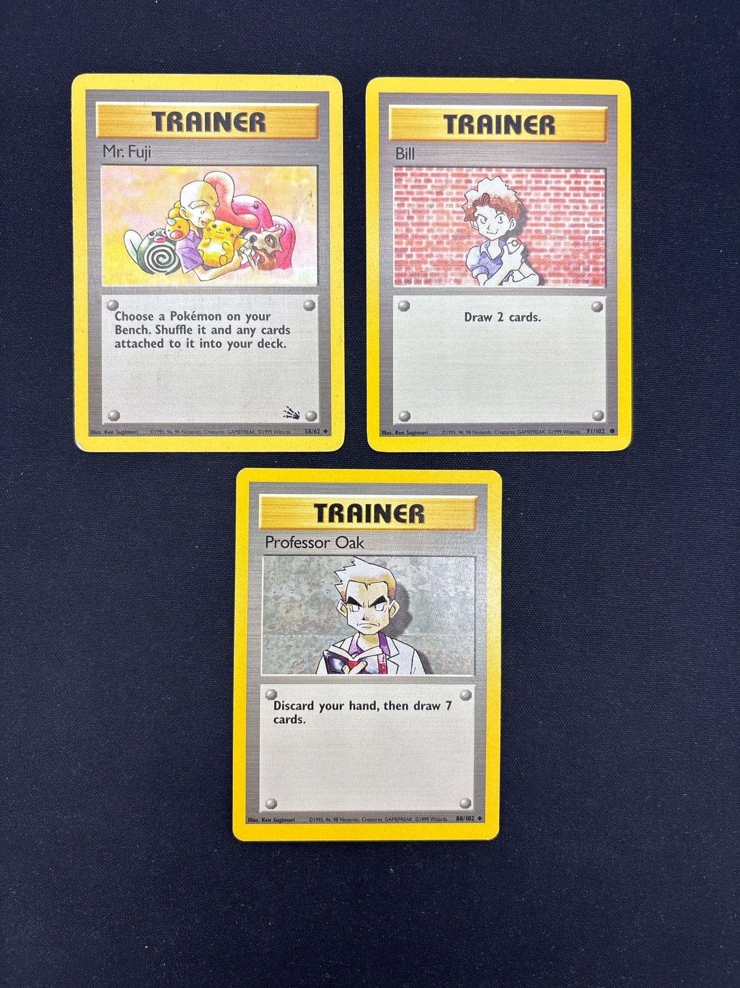 Auction Lot 343: Pokemon Cards Lot of 3 Assorted WOTC Trainers Conditions Vary