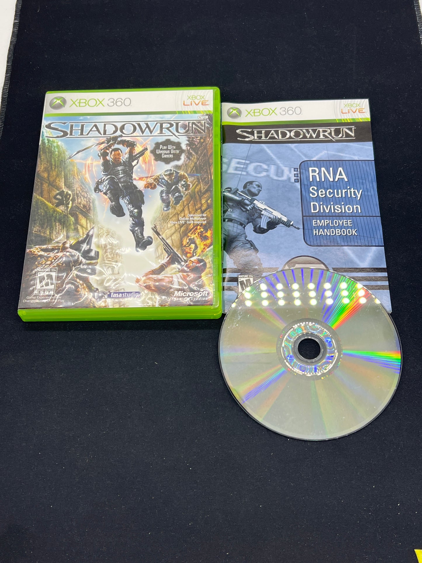 Auction Lot 124: XBOX 360 Shadowrun CIB