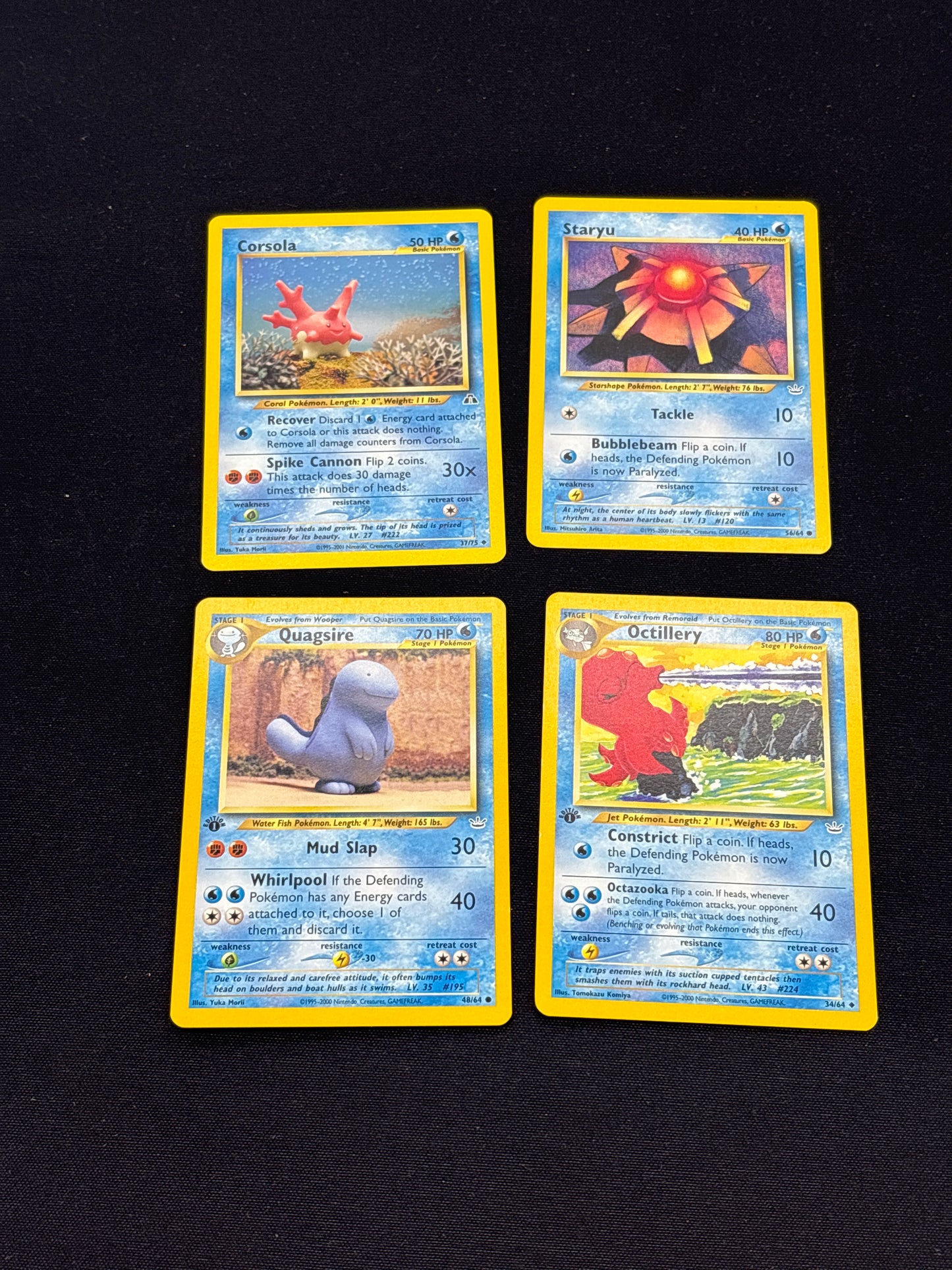 Auction Lot 223: Pokemon Cards Lot of 4 Assorted Neo WOTC Conditions Vary