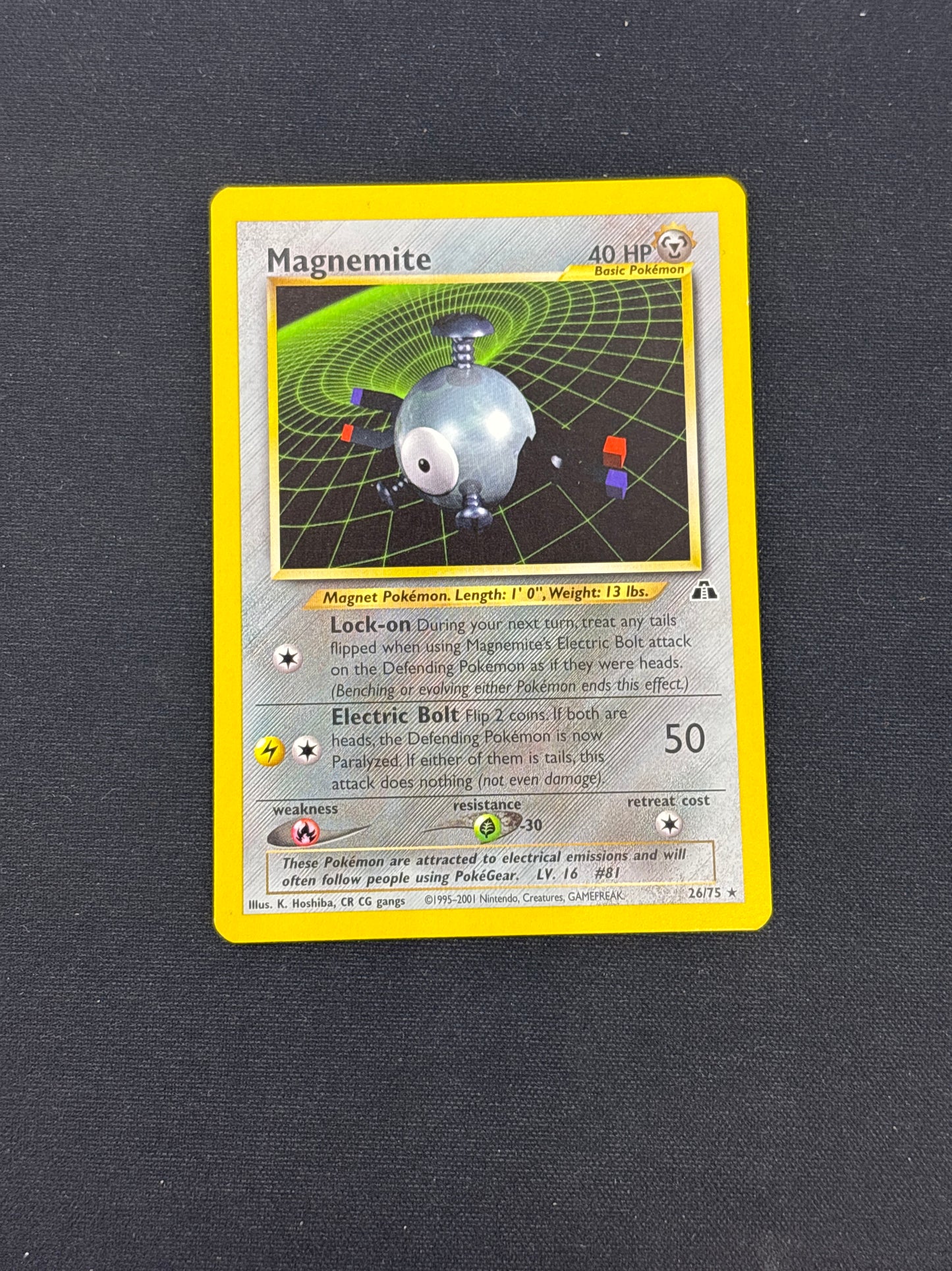 Auction Lot 42: Magnemite Pokemon Neo Discovery Card Conditions Vary