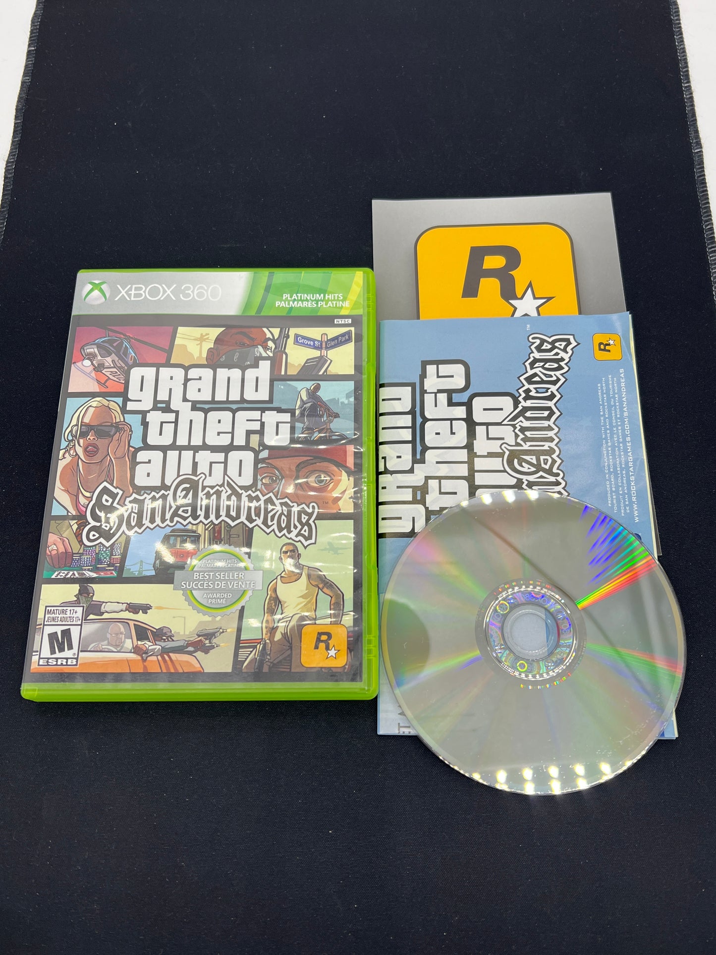 Auction Lot 279: XBOX 360 Video Game Lot of 3 GTA San Andreas GTA IV GTA V
