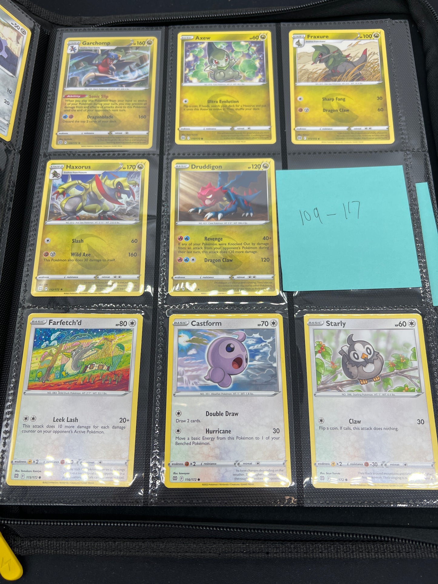 Auction Lot 219: Pokemon Binder With Brilliant Stars Complete Common Uncommons Lot Conditions Vary