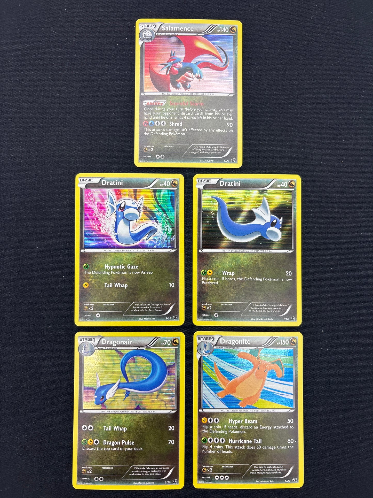 Auction Lot 70: Pokemon Cards Lot of 5 Dragon Vault Conditions Vary