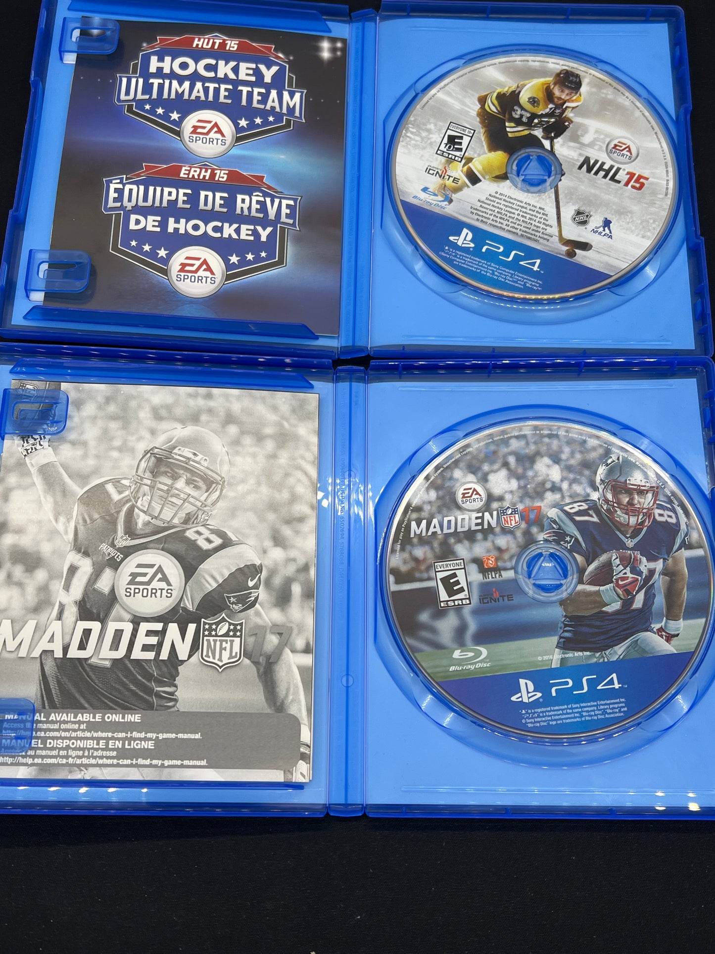 Auction Lot 234: PS4 NHL 15 & Madden 17 CIB