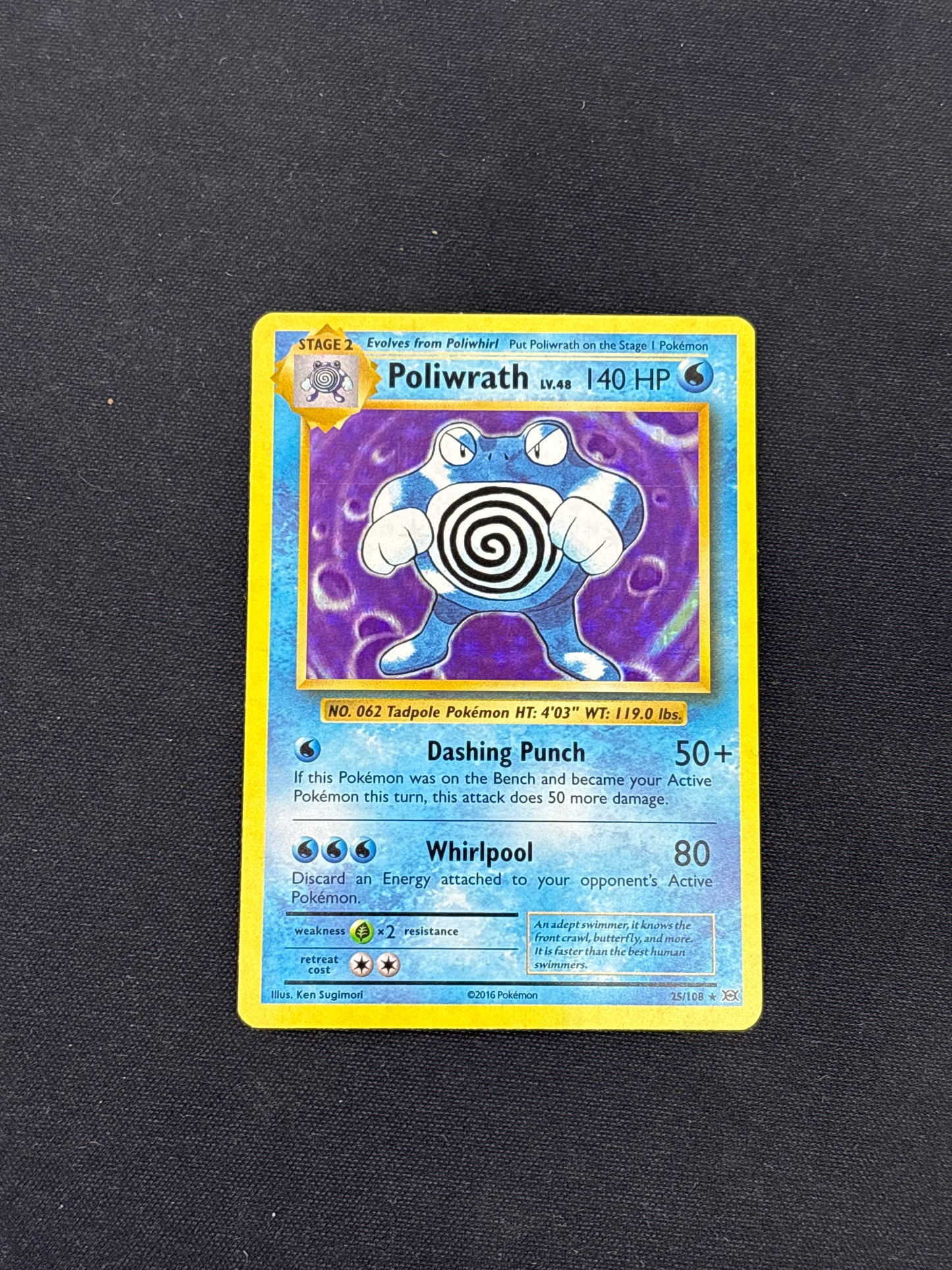 Auction Lot 251: Poliwrath Holo Pokemon XY Evolutions Card Conditions Vary