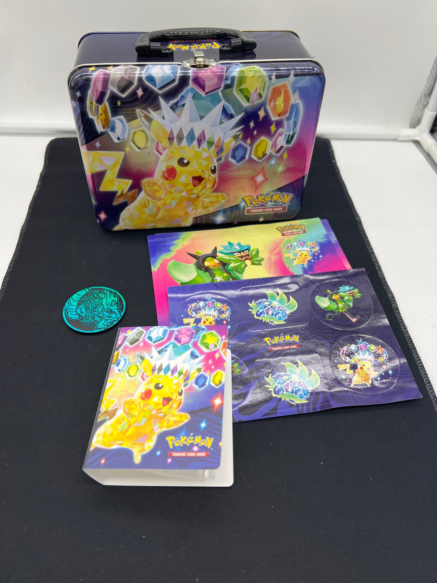 Auction Lot 46: Pokemon SV Pikachu Lunch Tin With Accessories