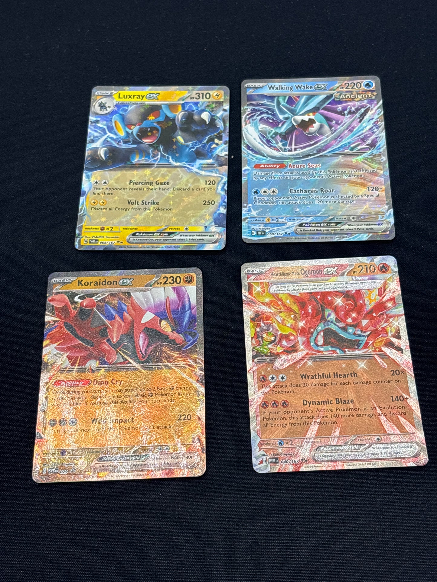 Auction Lot 341: Pokemon Cards Lot of 4 Assorted SV EX Conditions Vary