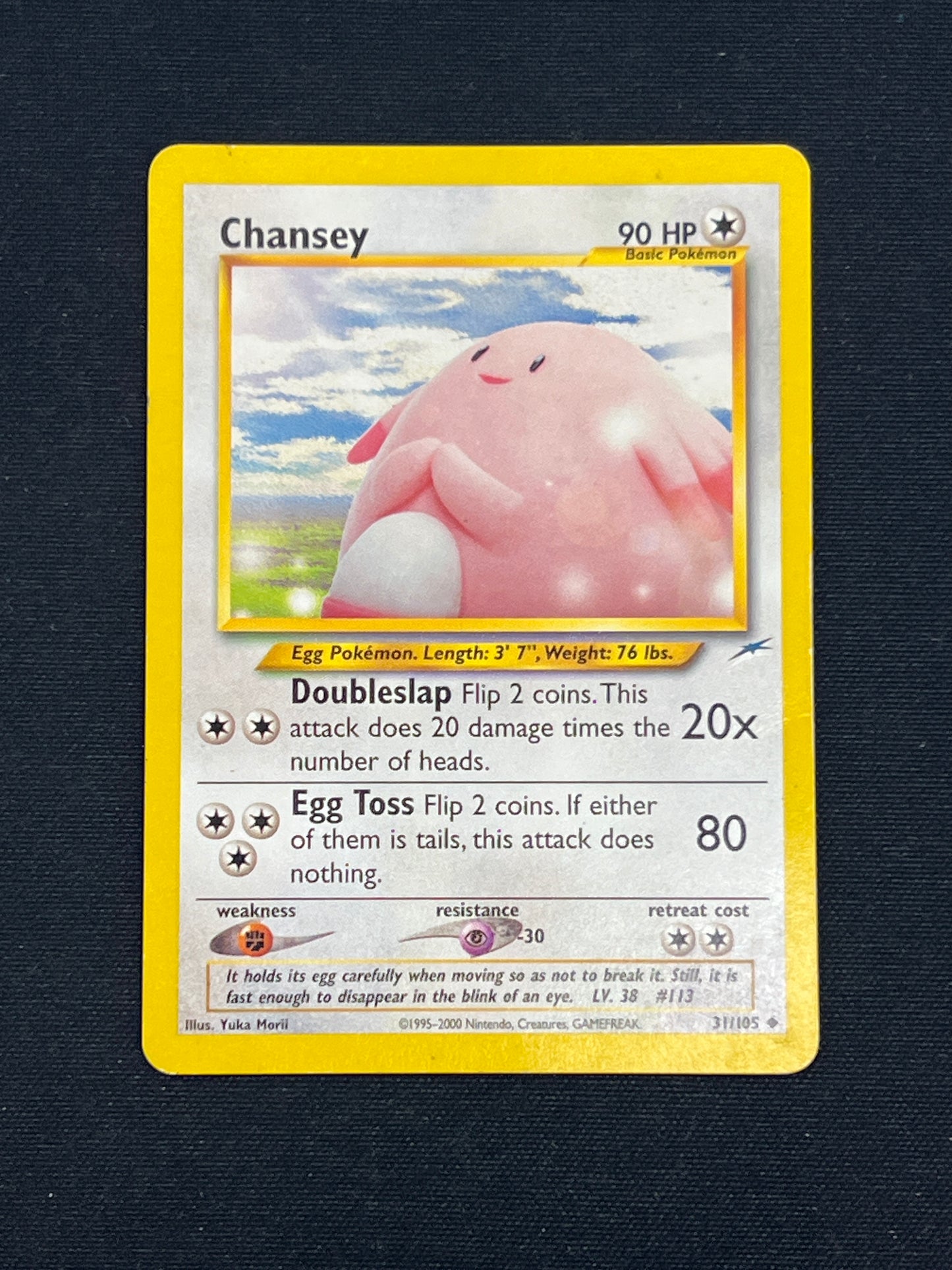 Auction Lot 364: Pokemon Cards Chansey Neo Destiny Condition Vary