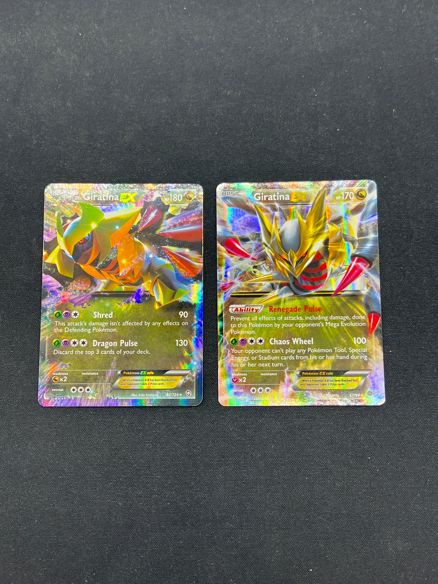 Auction Lot 21: Pokemon Cards Giratina EX BW Era Conditions Vary