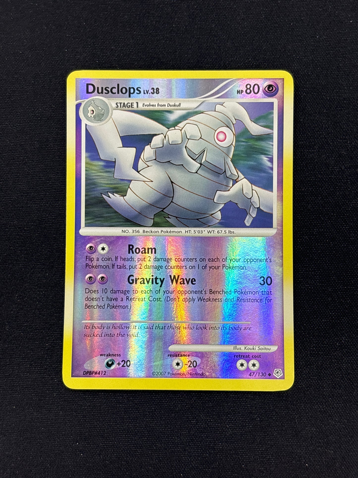 Auction Lot 250: Dusclops Reverse Holo Pokemon Card Conditions Vary