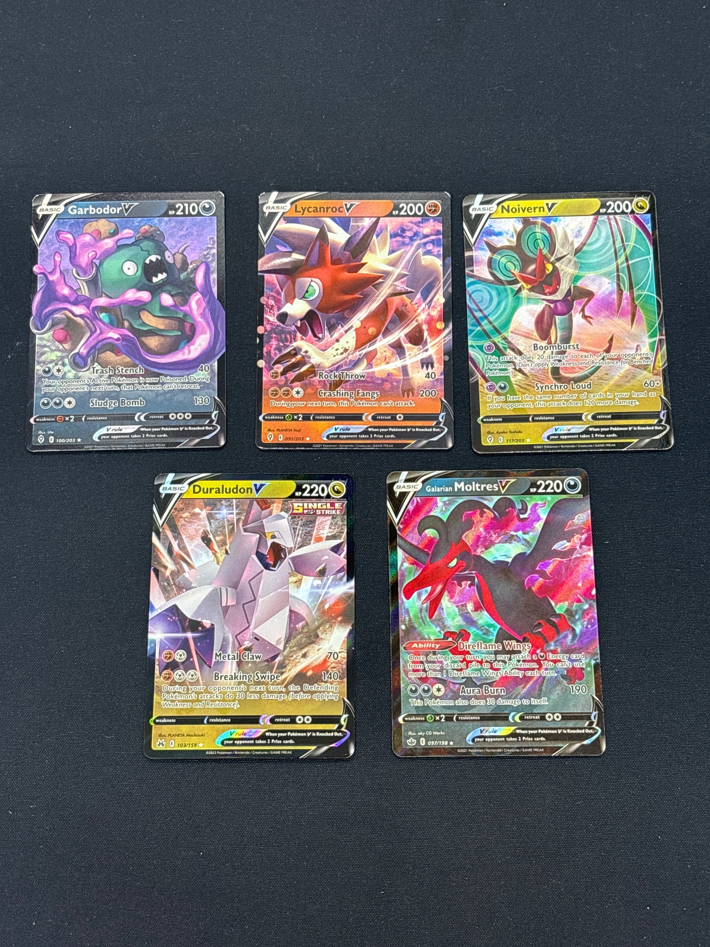 Auction Lot 359: Pokemon Full Art V Card Lot 2 Conditions Vary