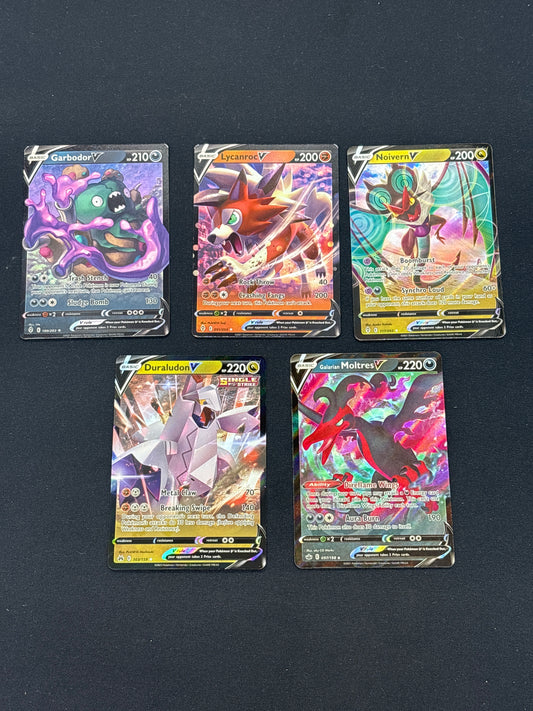 Auction Lot 359: Pokemon Full Art V Card Lot 2 Conditions Vary