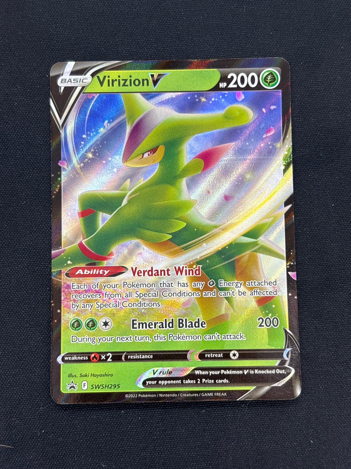 Auction Lot 80: Virizion V SWSH Black Star Promo Card Card Conditions Vary