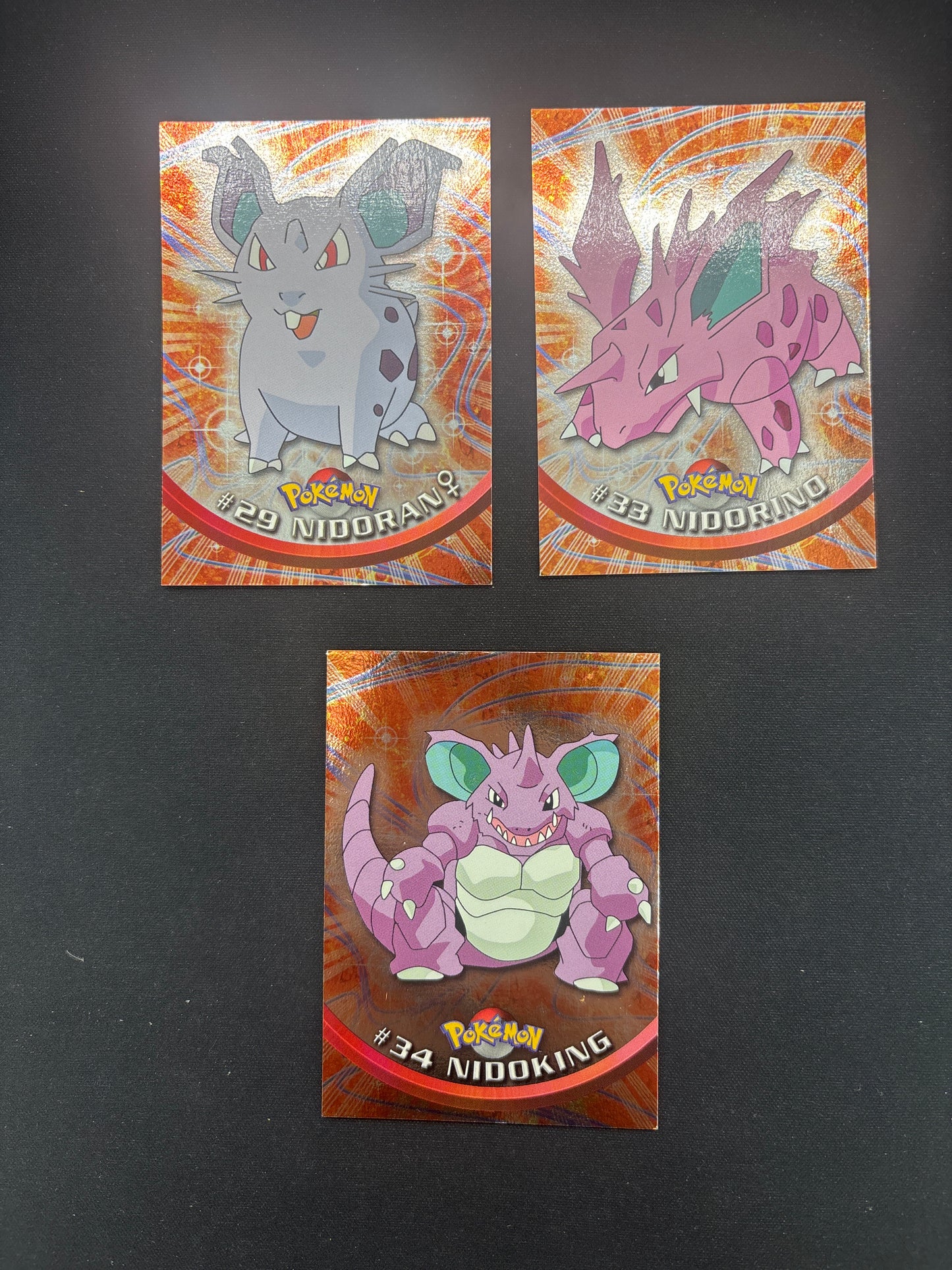 Auction Lot 57: Pokemon Topps Cards Nidoking Evolution Line Conditions Vary