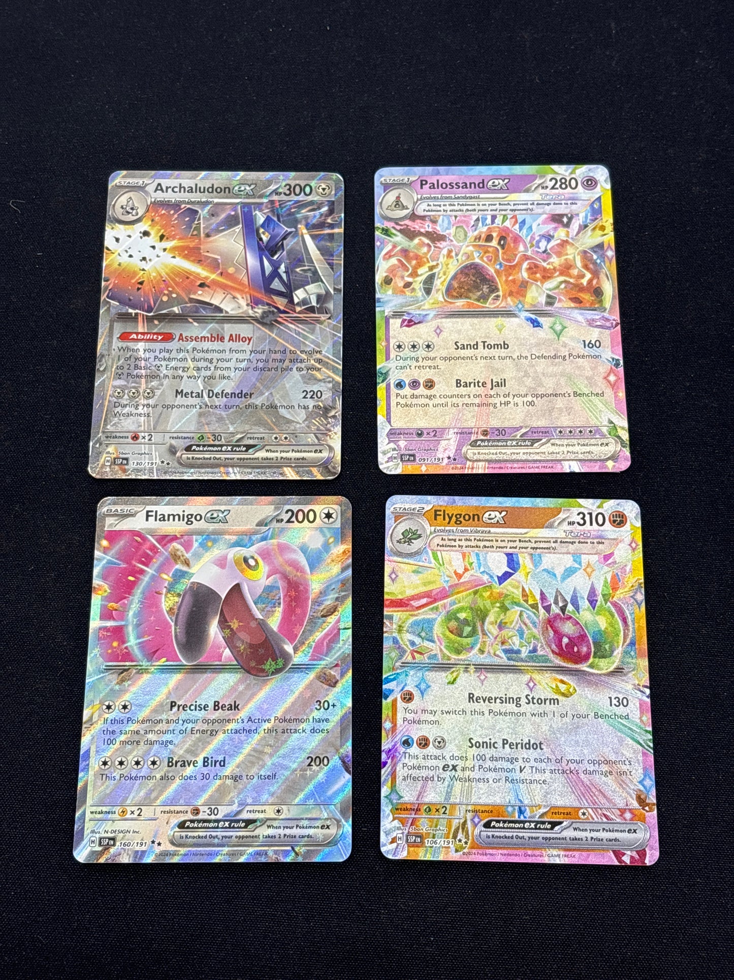 Auction Lot 242: Pokemon Cards Assorted Lot of 4 EX Ultra Rares Surging Sparks Conditions Vary Lot 2
