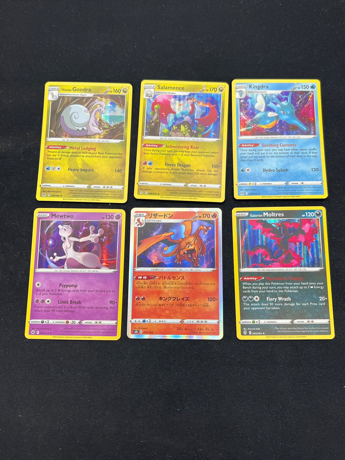 Auction Lot 161: Pokemon Cards Lot of 6 Assorted SWSH Holos Conditions Vary