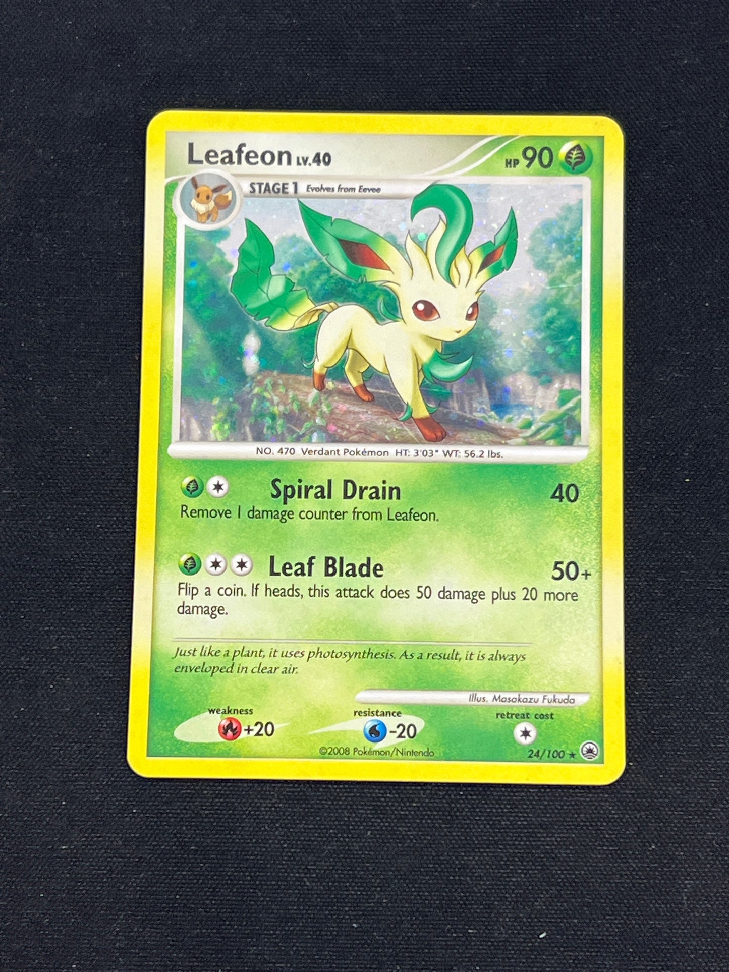 Auction Lot 379: Pokemon Cards Leafeon Holo Majestic Dawn Condition Vary