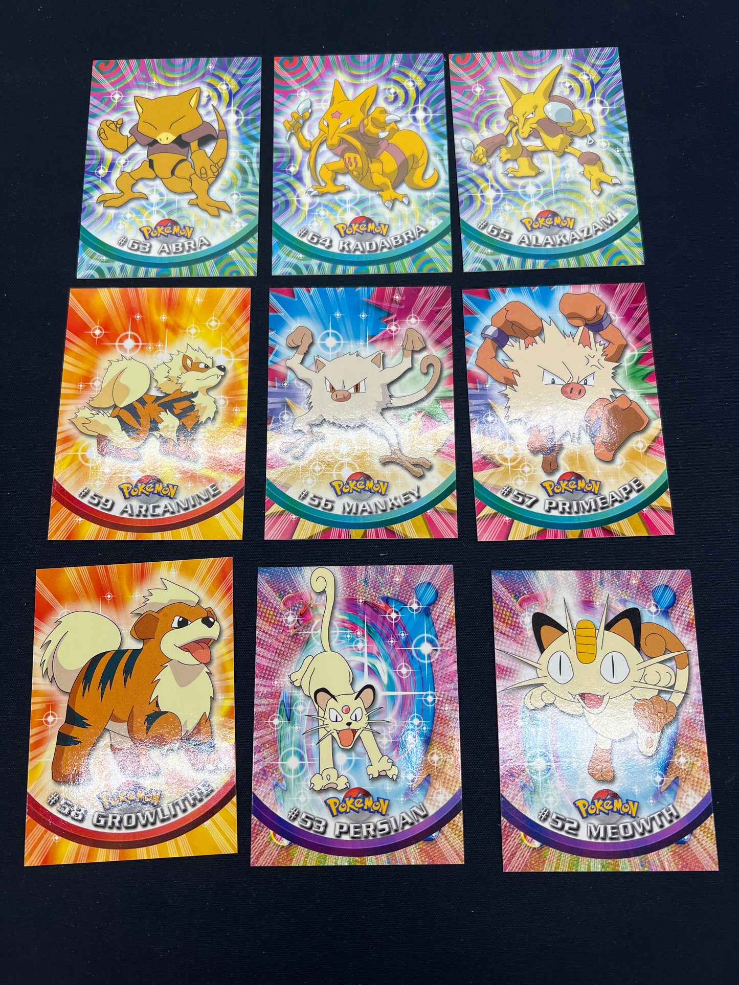 Auction Lot 99: Pokemon Topps Lot of 9 Assorted Non Foil Cards Conditions Vary