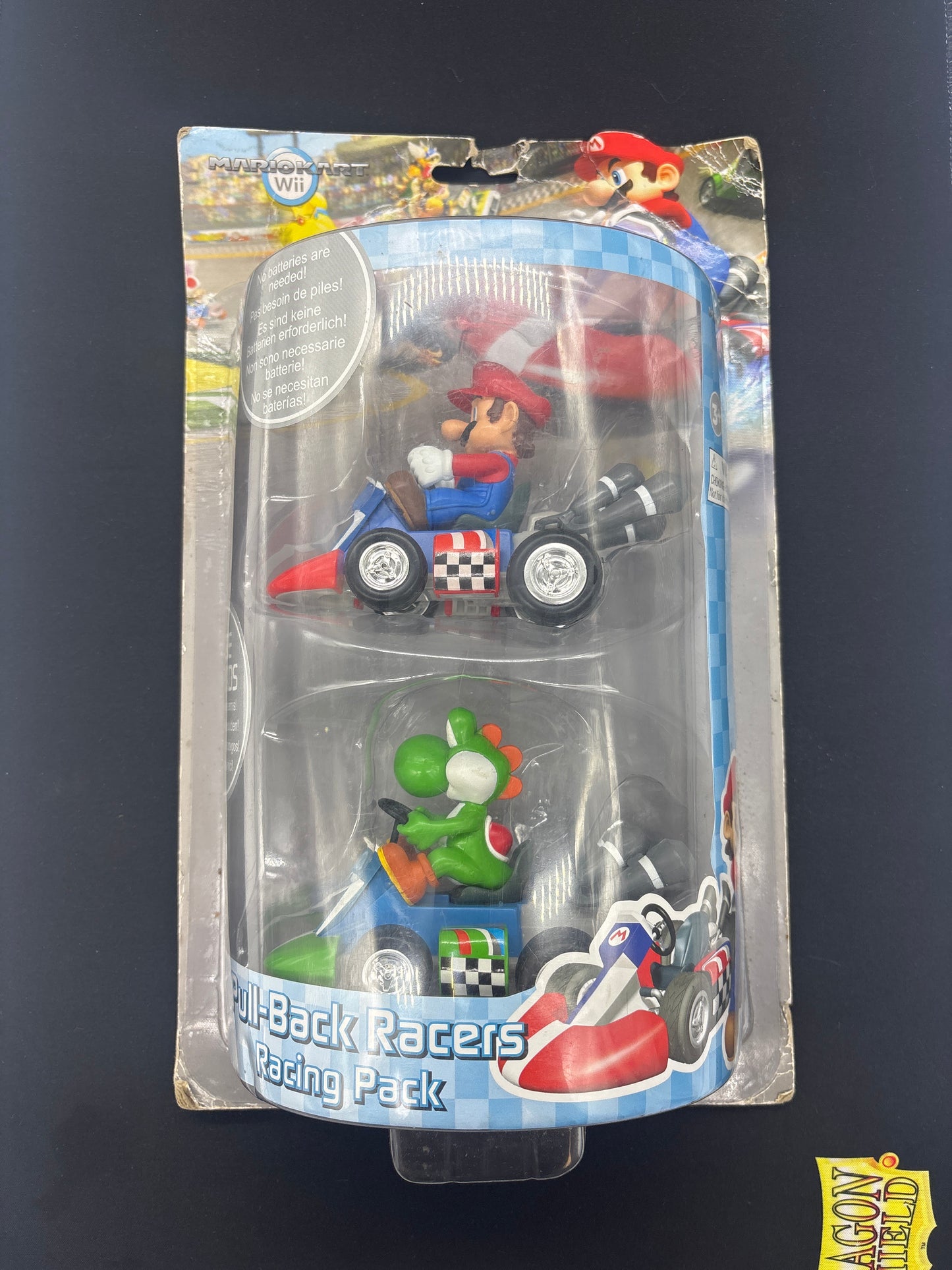 Auction Lot 108: Mario Kart Wii Pull-Back Racers Mario & Yoshi Figures