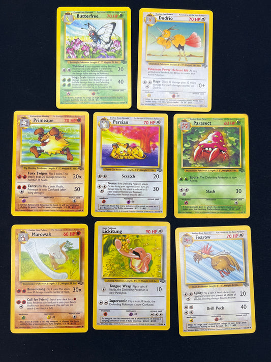 Auction Lot 372: Pokemon Cards Lot of 8 Assorted Jungle Conditions Vary