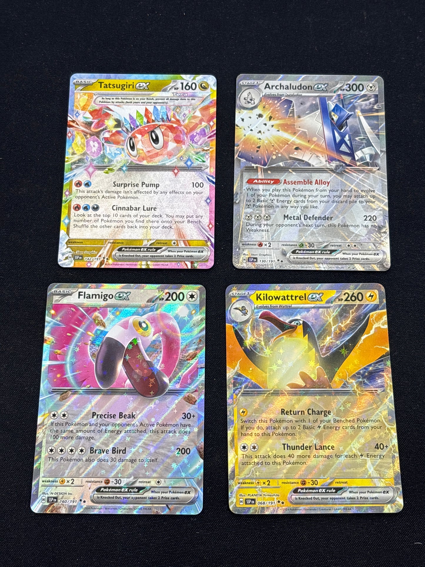 Auction Lot 243: Pokemon Cards Assorted Lot of 4 EX Ultra Rares Surging Sparks Conditions Vary Lot 3