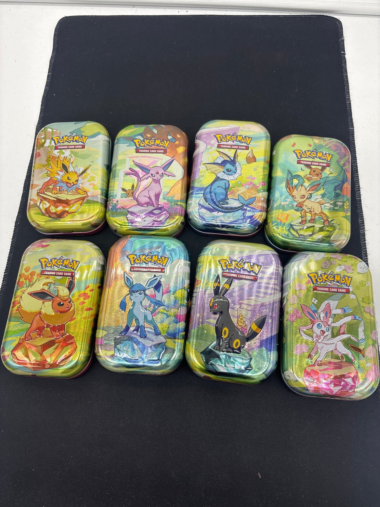 Auction Lot 377: Pokemon Lot of 8 Prismatic EMPTY Mini Tins