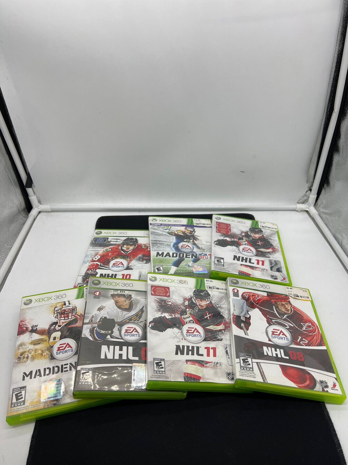 Auction Lot 145: XBOX 360 Video Game Lot of 7 NHL 07 08 10 11 Madden 11 15