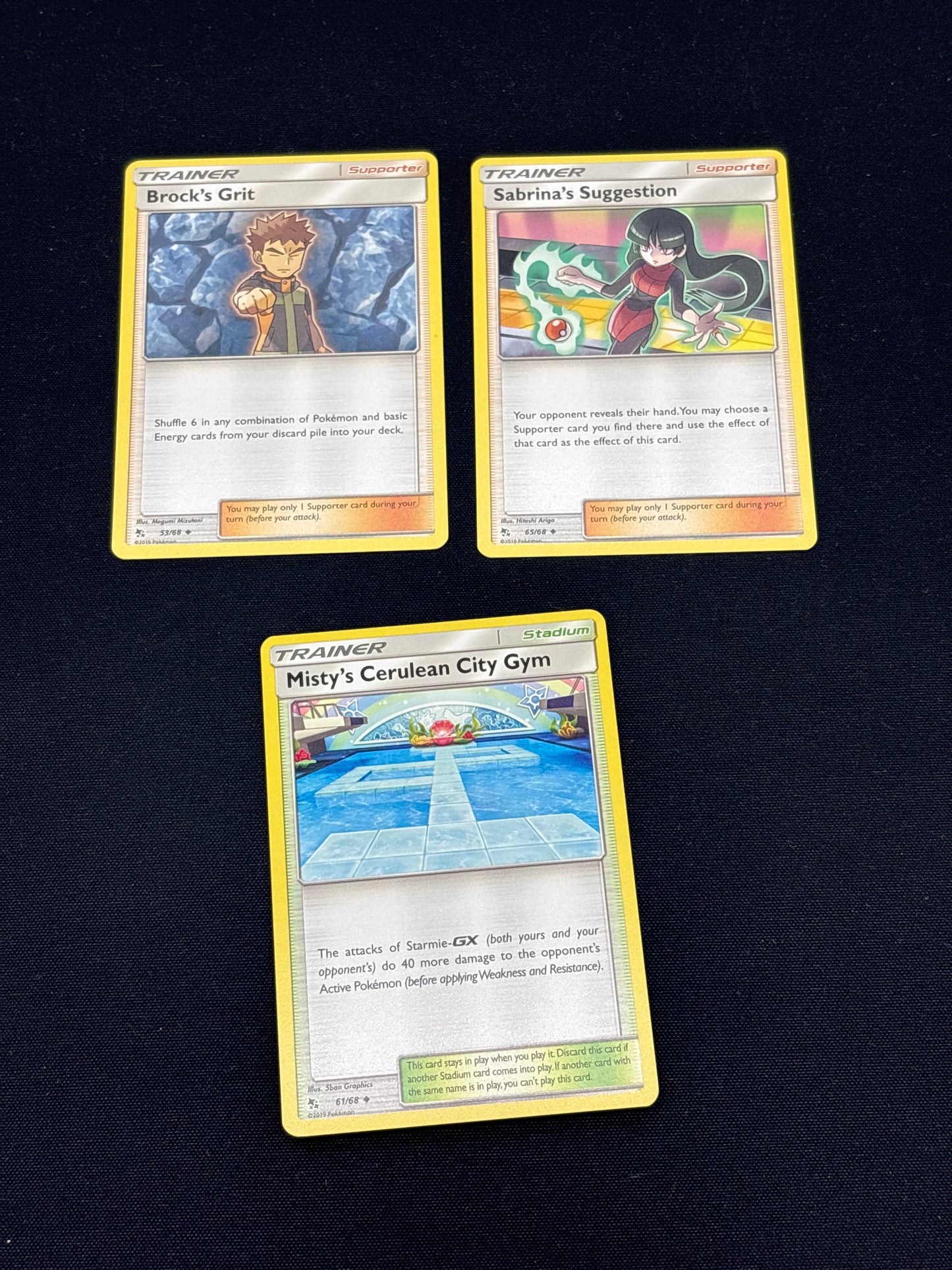 Auction Lot 213: Pokemon Cards Lot of 3 Assorted Trainers Hidden Fates Conditions Vary