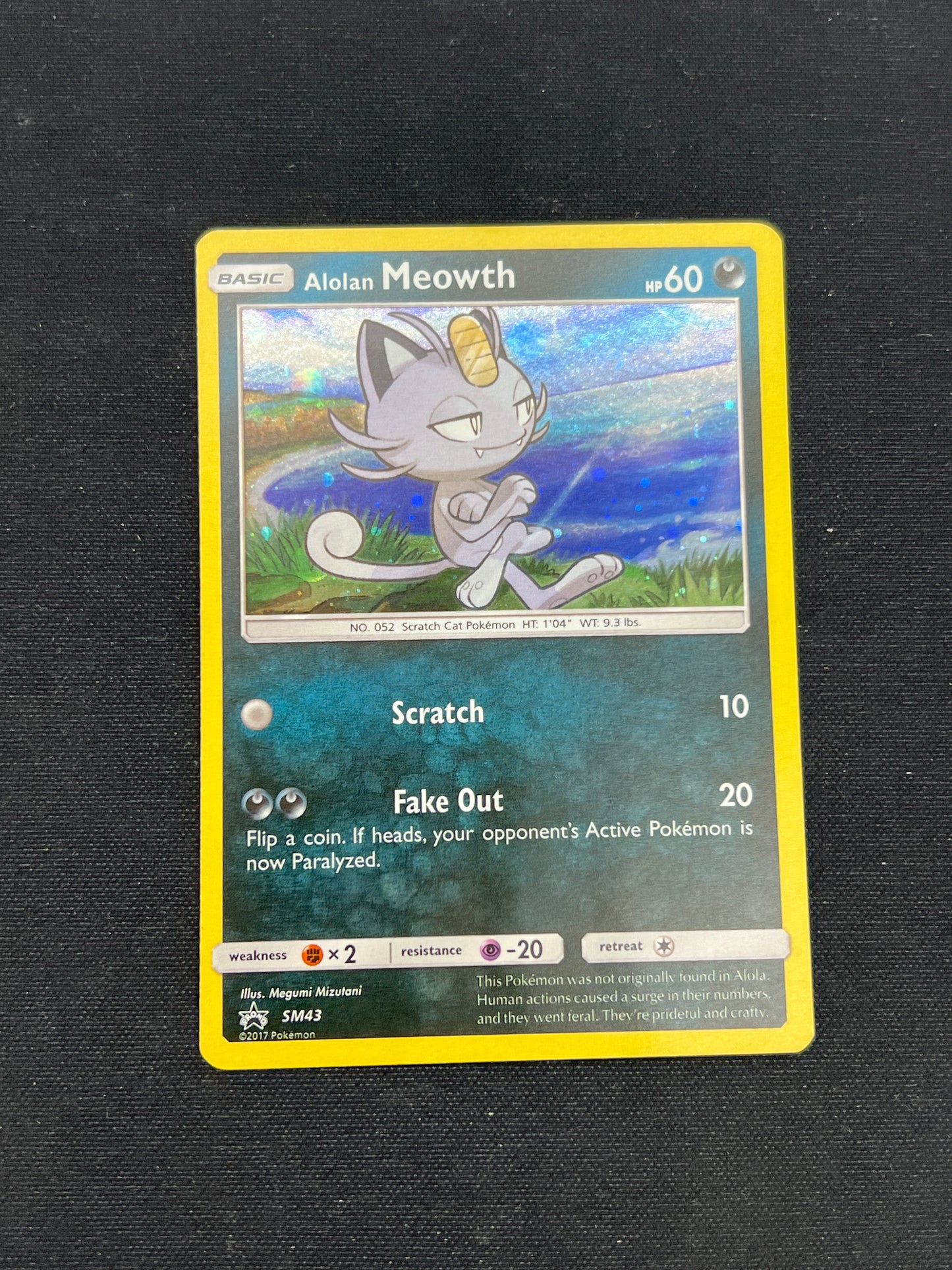 Auction Lot 250: Pokemon Cards Alolan Meowth SM43 Condition Vary