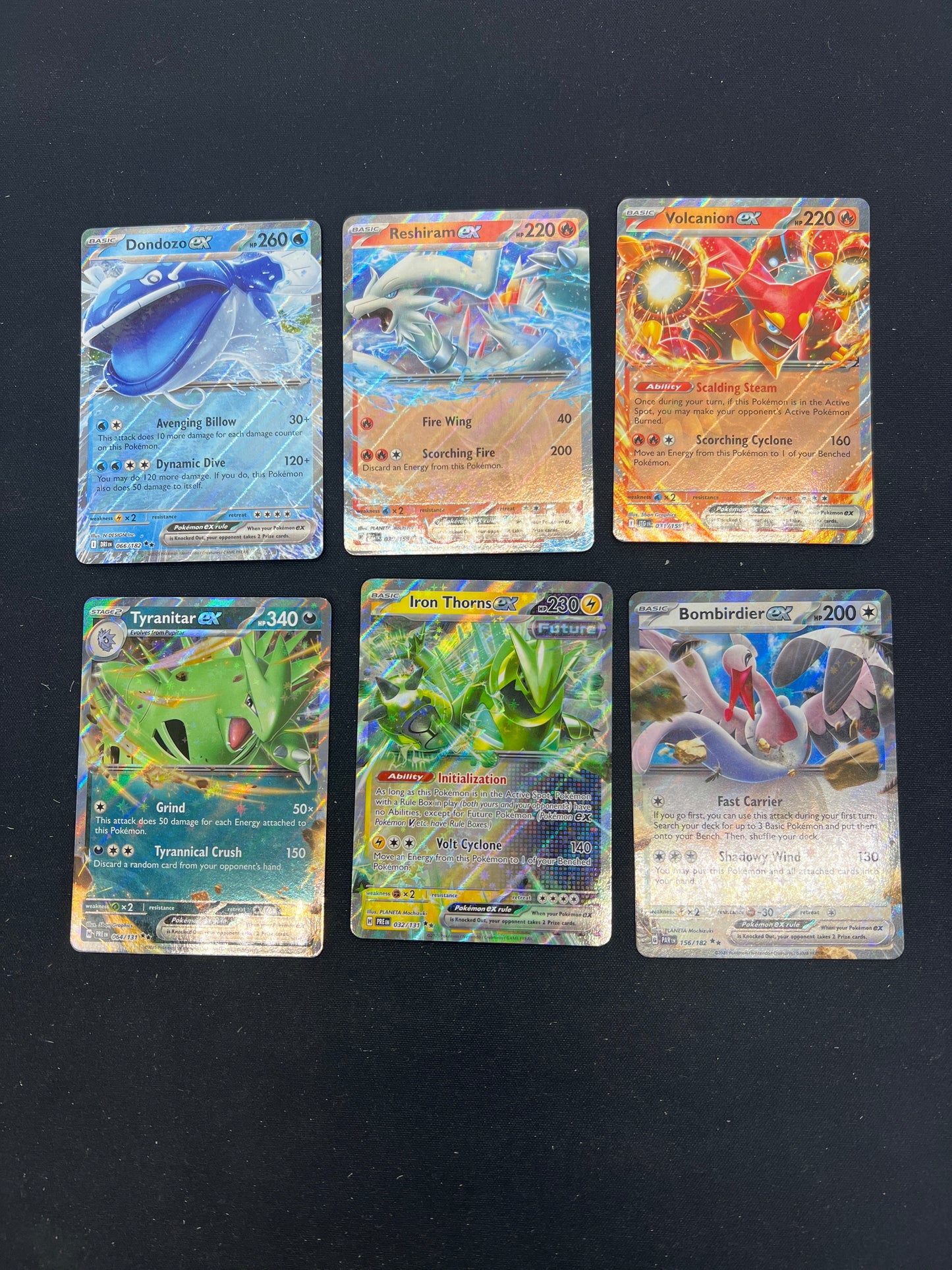 Auction Lot 82: Pokemon Cards Lot of 6 Assorted EX Ultra Rares SV Conditions Vary