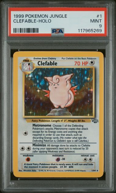 Clefable Jungle Holo Psa 9