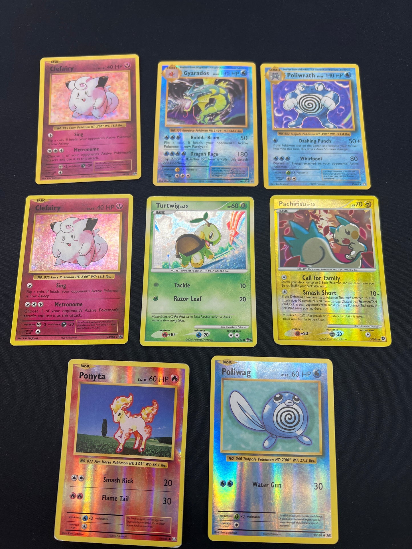 Auction Lot 211: Pokemon Cards Assorted Lot of 8 Reverse Holos and Holo Rares Conditions Vary