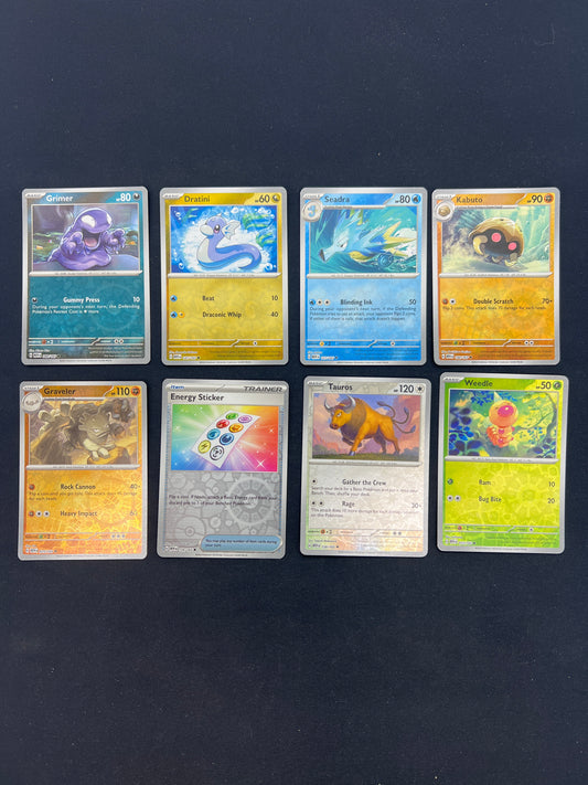 Auction Lot 324: Pokemon Cards Lot of 8 Assorted Reverse Holos 151 Conditions Vary