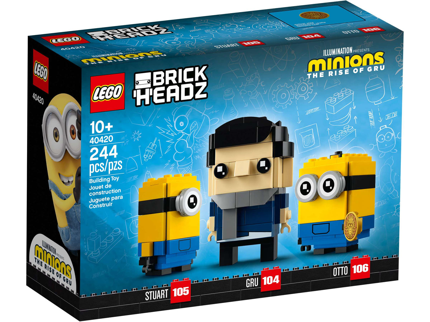40420 Brick Headz Gru, Stuart and Otto