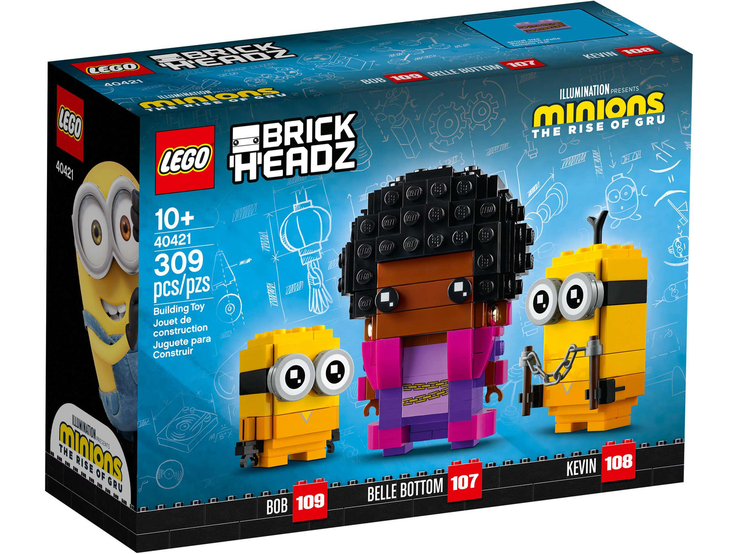 40421 Brick Headz Belle Bottom, Kevin and Bob