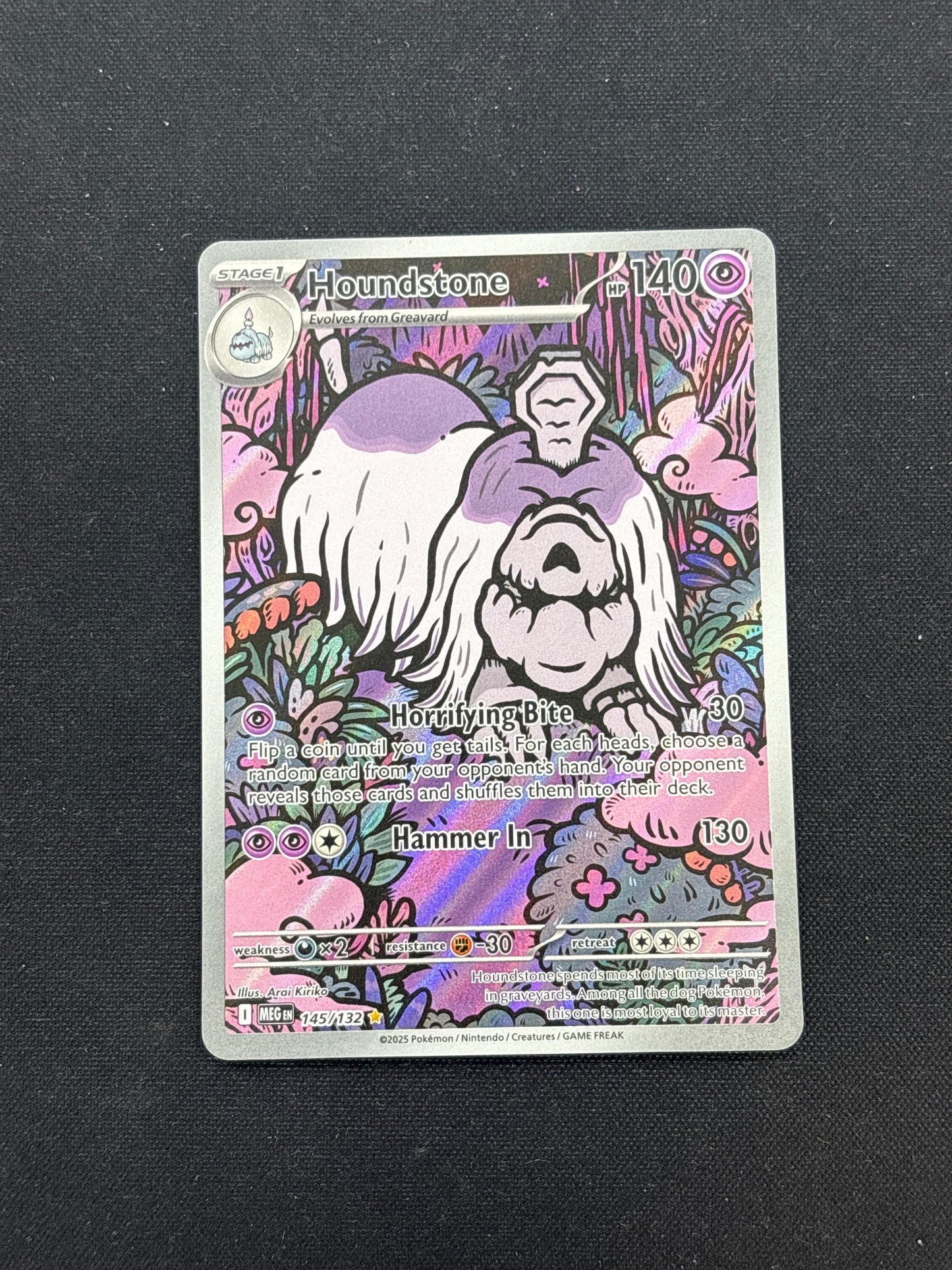 Auction Lot 42: Pokemon Cards Houndstone Illustration Rare Condition Vary